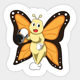 Butterfly at Bodybuilding with Dumbbell Sticker